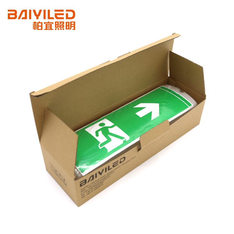 Factory direct supplier emergency battery backup exit sign luminous fire safety signs led
