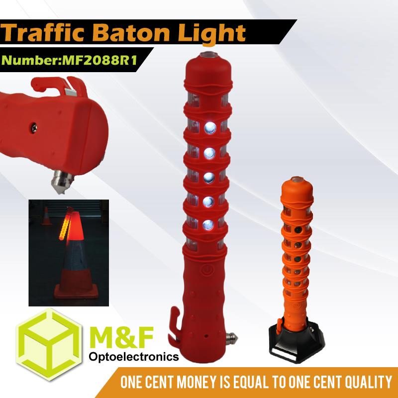 Advantageous size red led traffic baton