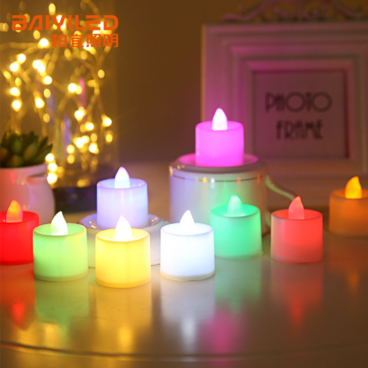 Hot sale Tea Christmas Rose Shaped Led Candle Light