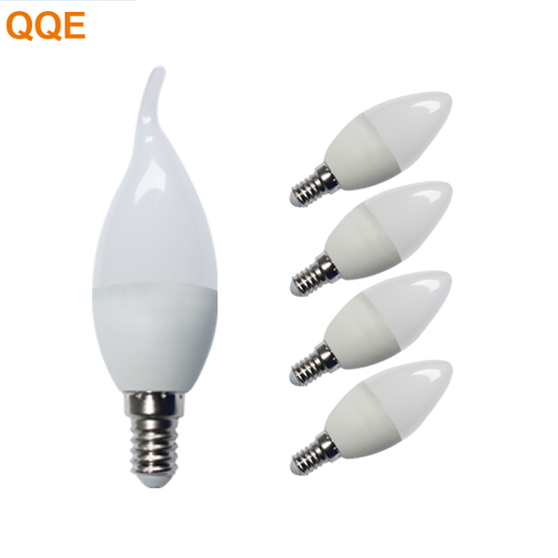 Best price wholesale white PC cover 3w 5w  7w e14 led candle bulb Tip bubble