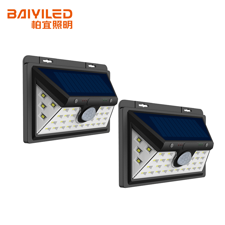 Led Wall Lamp Outdoor Motion Sensor 8Led Solar Light