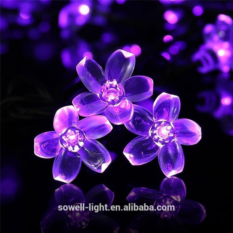 7M 12M copper wire led fairy led flower string lights for Christmas