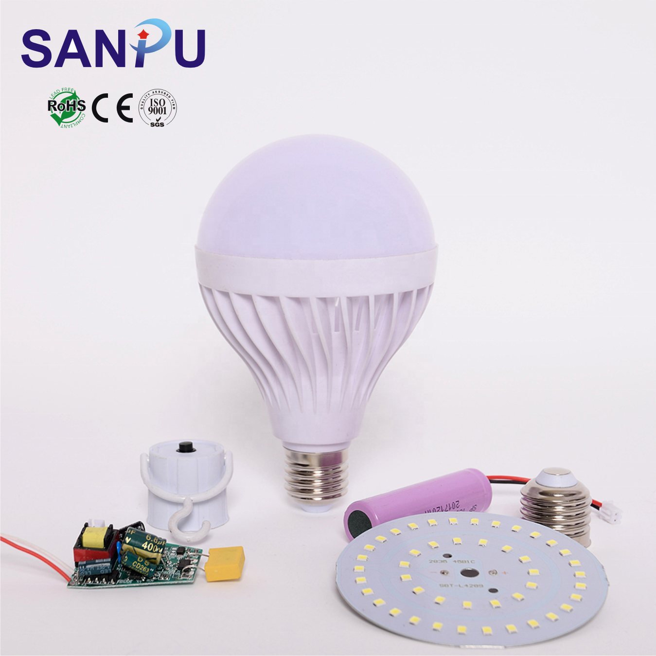 e27 e22  12W smart rechargeable emergency electric led lighting bulb led grow light 12v dc tube for night market stalls