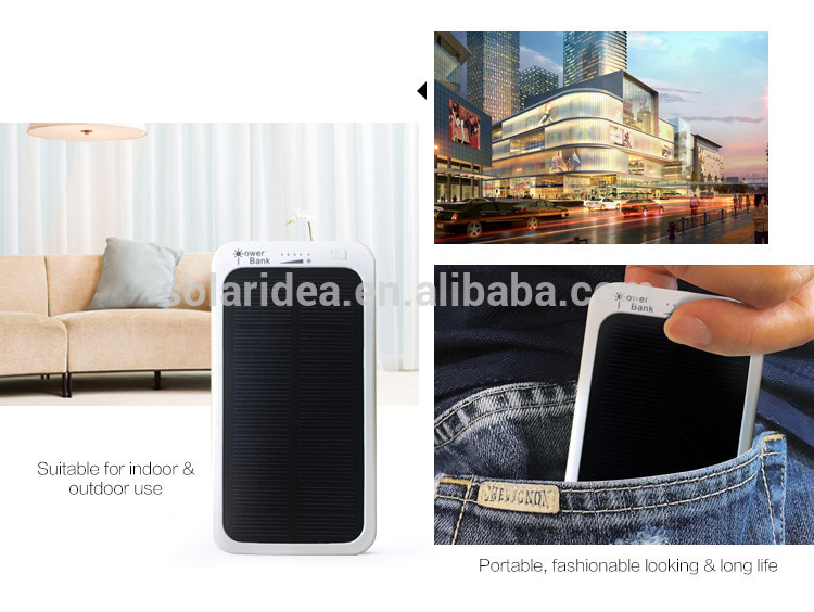 Solar station wholesale polymer battery 5000mah portable solar power bank charger