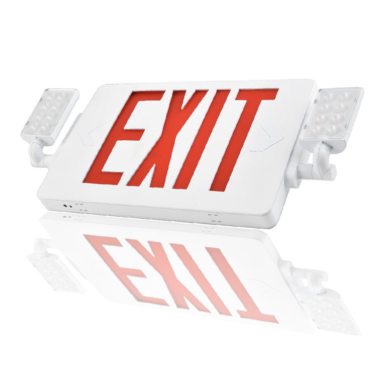 2019 NEW Slim LED Combo EMERGENCY EXIT SIGN red letter with LED Heads