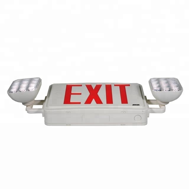 Wall-mounted explosion-proof double headlight emergency light backup battery electric exit sign