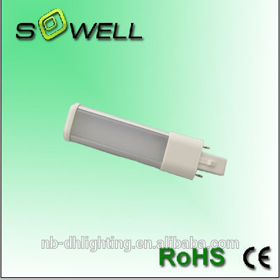 AC85-265V 5W 2835SMD 250-300LM IP54 2700K-7000K Aluminum Body+frosted anti-UV PC cover LED PL Tubes