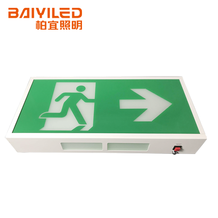 Led Emergency Fixture Flag Mounted Light Battery Backup Exit Sign Diffuser