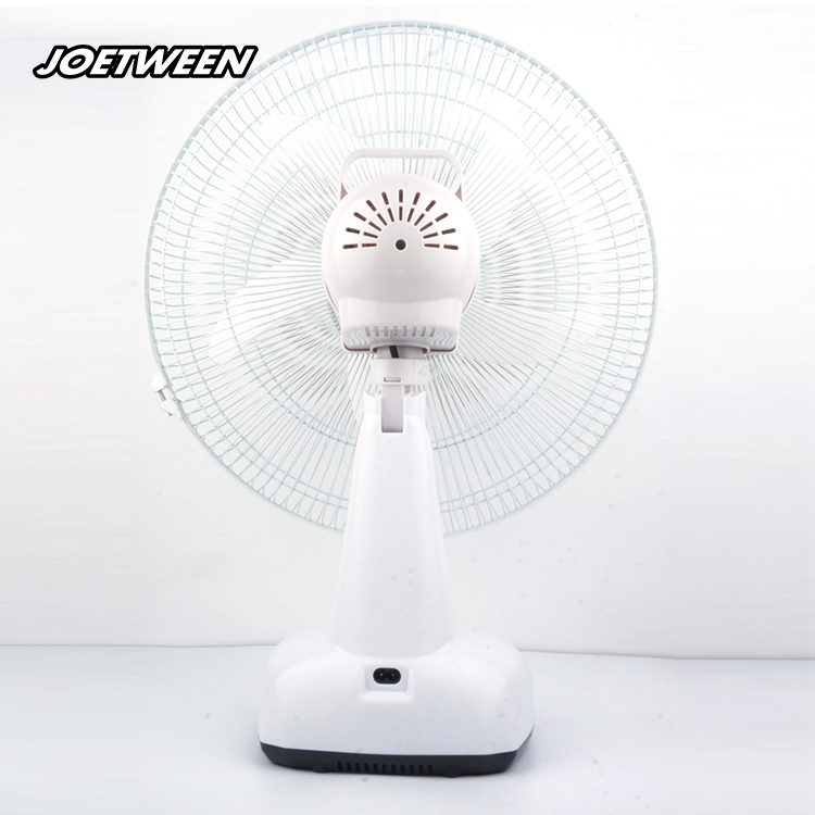 Teyoza 12 Inch 6v  AC/DC rechargeable  solar table fan with  led light