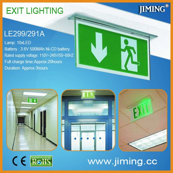 LE297 led emergency lamp exit sign manufacturers emergency light sticks