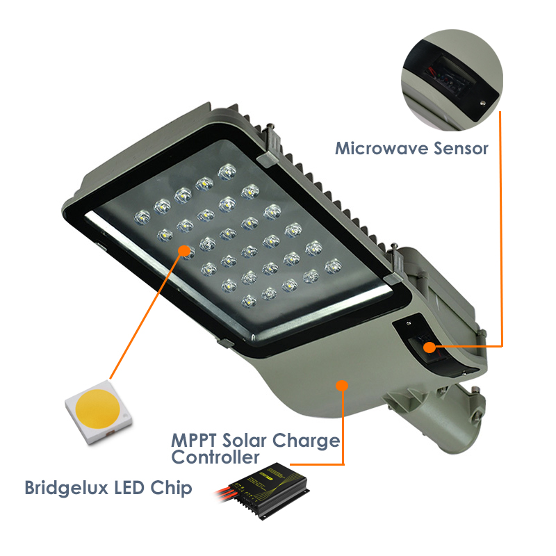 Professional 30w led solar street light outdoor