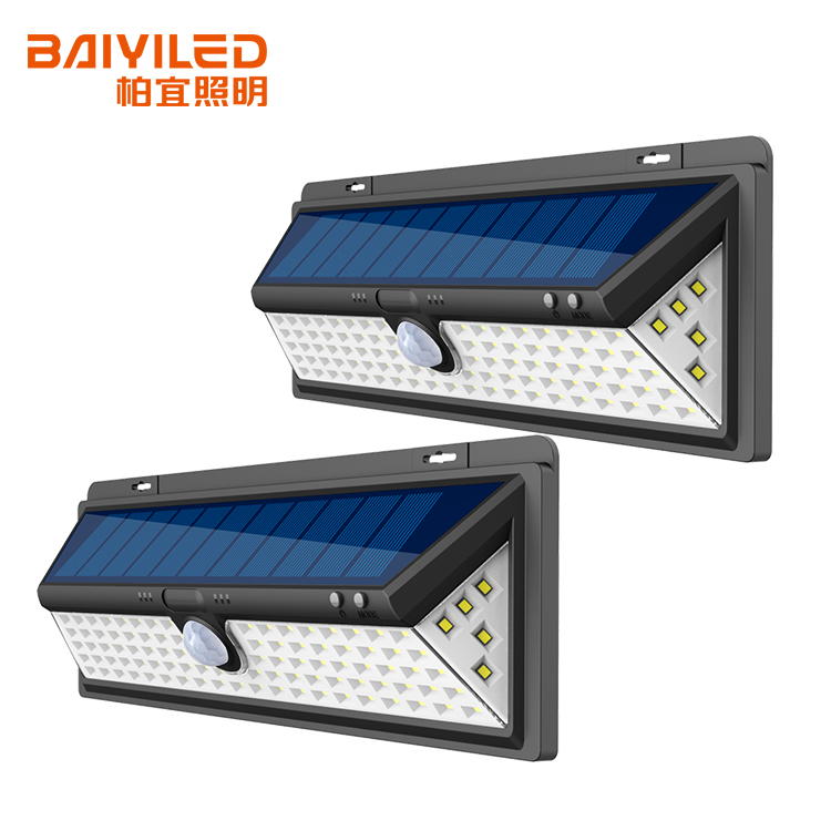 Led Motion Light Flood Sensor Solar Lamp Outdoor Wall Mount
