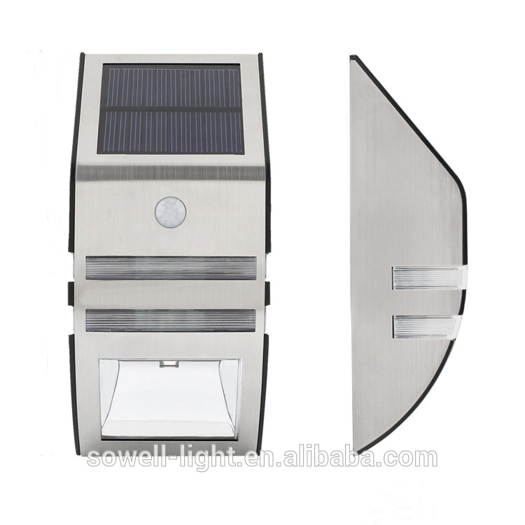 Shopping Online 90% discount Stainless Material solar sensor wall lamp with 18650 solar battery