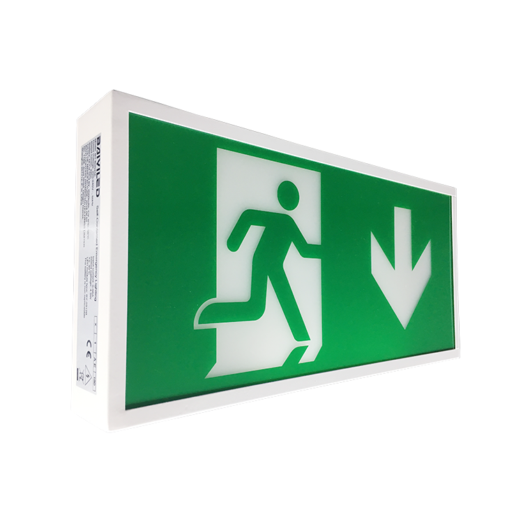 Ceiling/Wall Mounted Signboard Battery Backup Super Edge Lit Fire Security Led Emergency Exit Sign Light