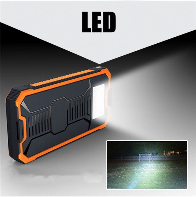 Travel products new design hot sale LED lightings 10000mah solar power bank