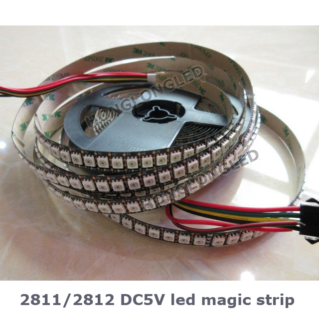 WS2815 30/60/144leds/m Flexible full color pixel led strip Light 12V addressable rgb led strip