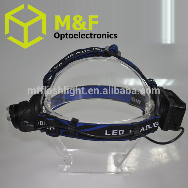 10W LED Forehead Rechargeable Zoom Headlamp With Adjustable Strap