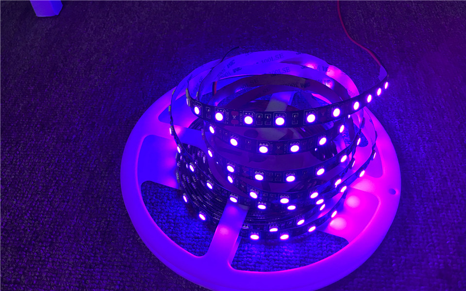 DC12V 0.5M-5M 5050 SMD 300 Leds Ultraviolet UV 390nm-405nm Purple LED Strip light