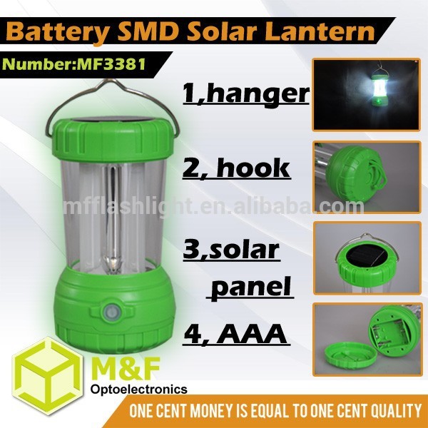 Cheap Portable Solar Panel SMD LED Lamps Waterproof Solar Lantern Lighting