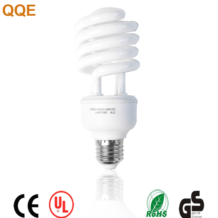 Half spiral shape 25w CFLfluorescent energy saving lamp with CE ROHS certification