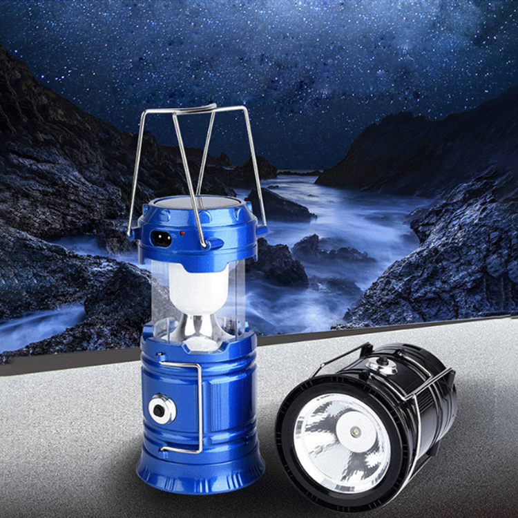 Stone Metal Garden Led Solar Power Lantern