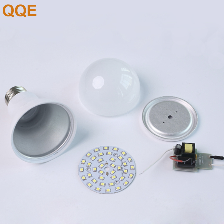 Raw materials accessories CKD SKD parts plastic aluminum housing 3w 5w 7w 9w 12w 15w E27 B22 led bulb light