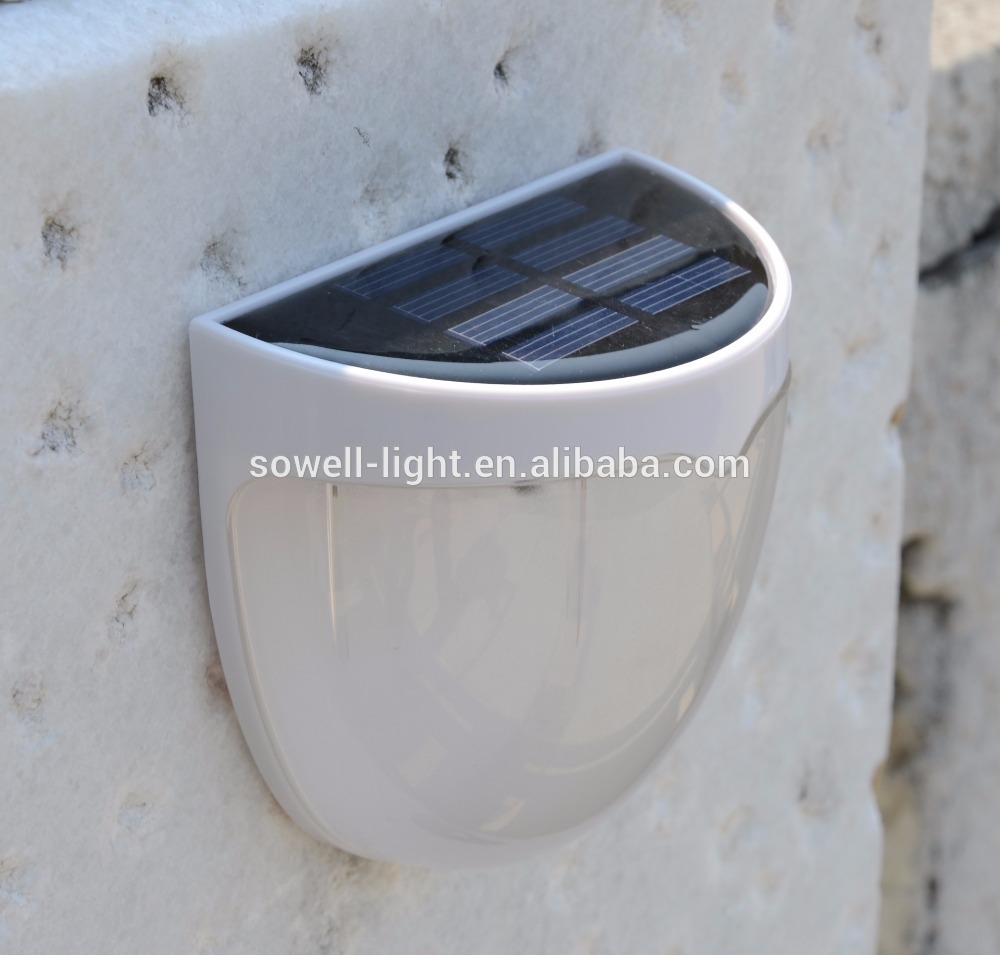 6-chips White High Lumen LED Solar Light for Garden wall Light High Quality