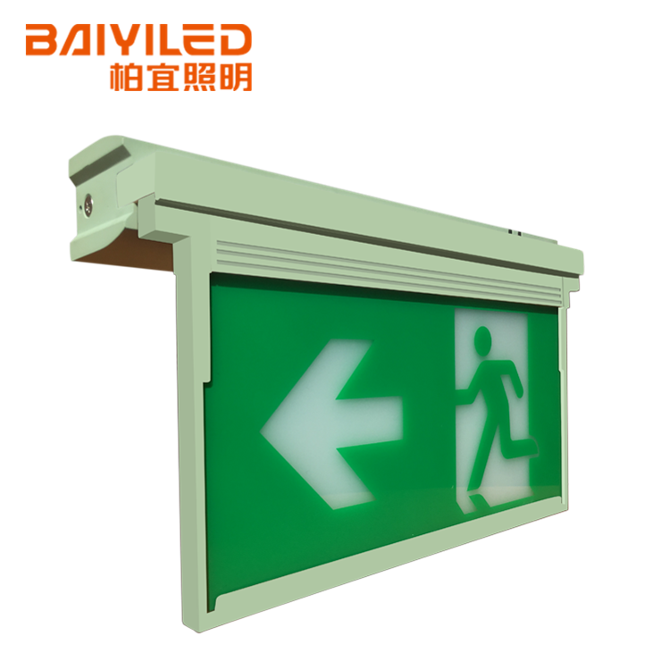 Running Man Led Green Arrow Clear Perspex Fire Emergency Light Fitting Exit Sign