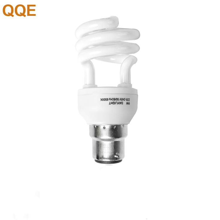 China Factory wholesale Half spiral CFL bulb energy saving lamp