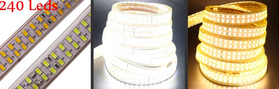 Shenzhen certificate 240led/m 5630 led strip 50m/Roll 110V 127V 220V 230V dynamic white 3528 led