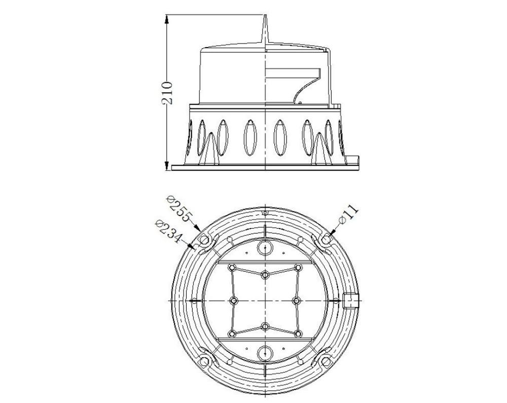 GS-MI/D Medium Intensity Double Color Aviation Obstruction light