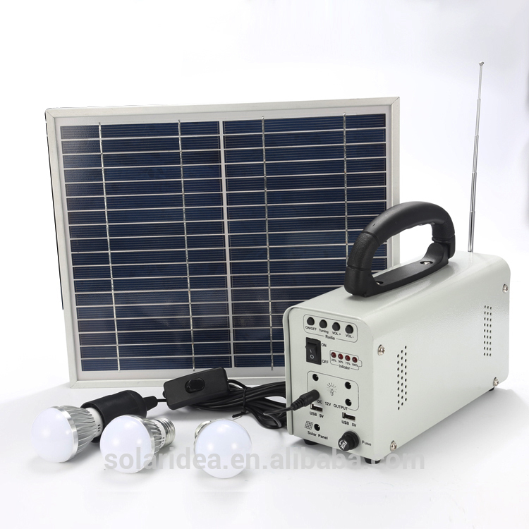 Factory sell long lifetime complete 10w mini home solar power system