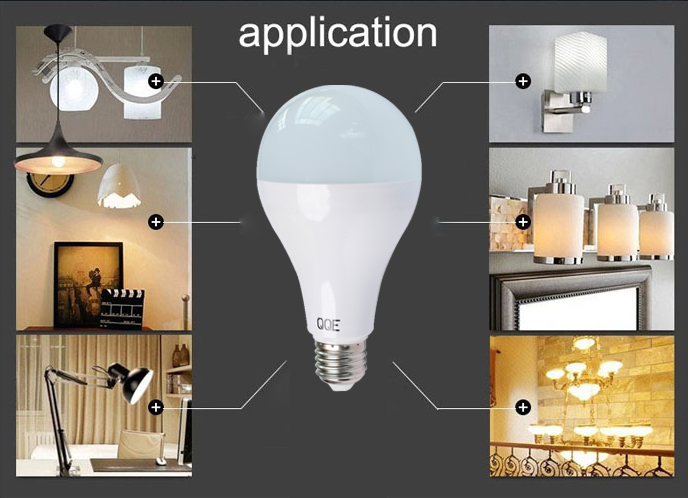 Intelligent IC constant current 3w 5w 7w 9w 12w 15w 18w 20w 24w led lighting bulb