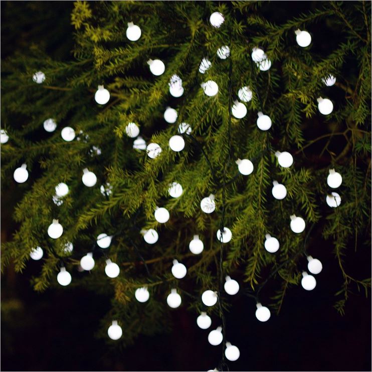 Solar Energy Acrylic Crystal Ball Light String Christmas Decorative Light