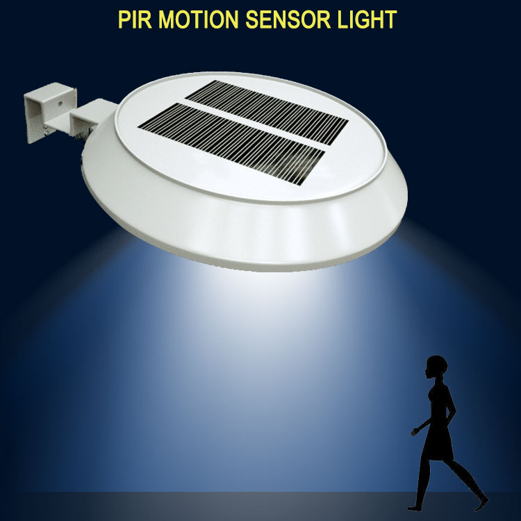 ABS material 6 led round solar motion active light solar motion sensor LED outdoor light