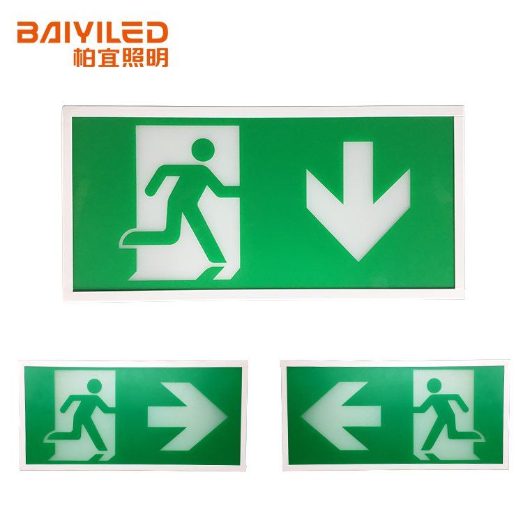 New Emergency Light Green And Ni-Cd Double Sided Led Exit Sign