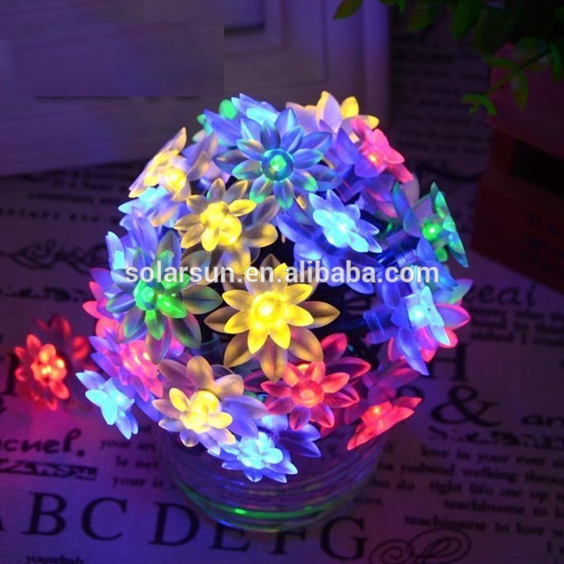 50 LED Crystal Ball Solar Powered Outdoor String Lights for Outside Garden Patio Party Christmas color changing