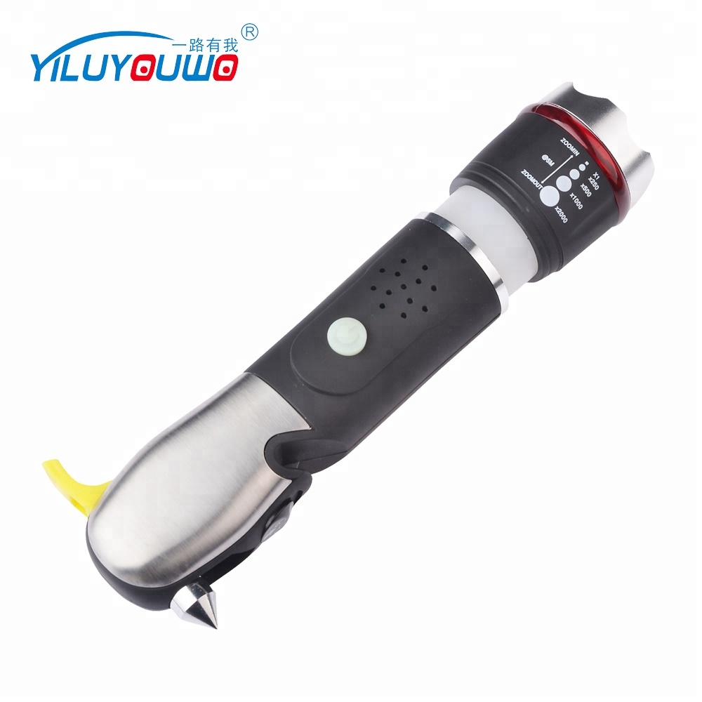 Professional Manufactured Self Defence Alarm led camping whistle flashlight led Multi-Purpose flashlight