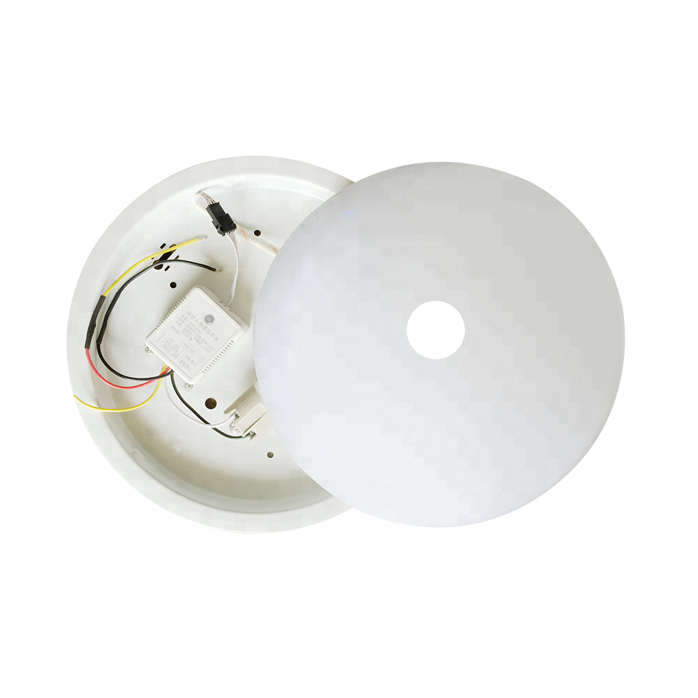 LST metal material base and energy saving light source round fluorescent light fixture cover