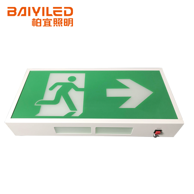 Halogen Emergency Light Waterproof Bulkhead Double Sided Exit Sign With Arrow