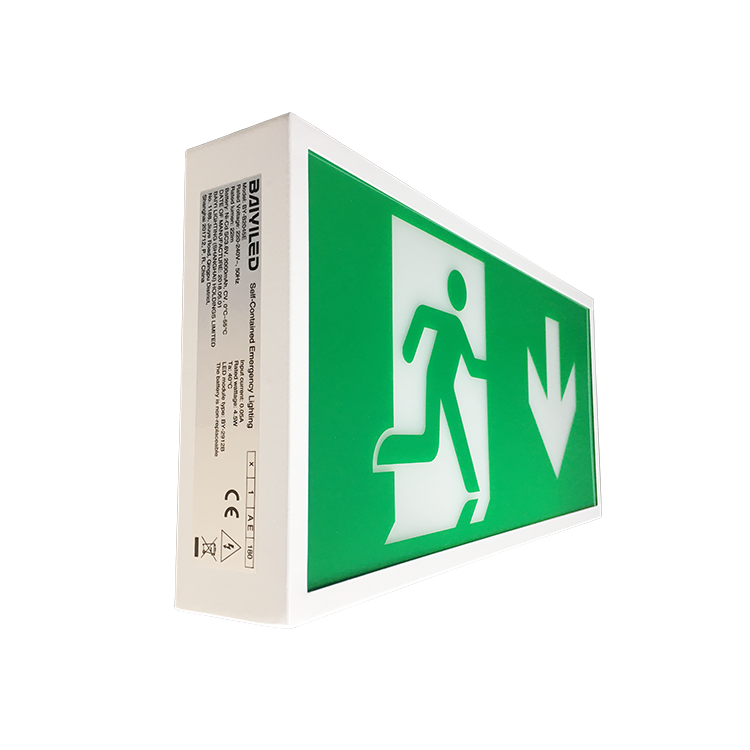 And Lighting Running Man Light Battery Emergency Exit Sign Board Plastic