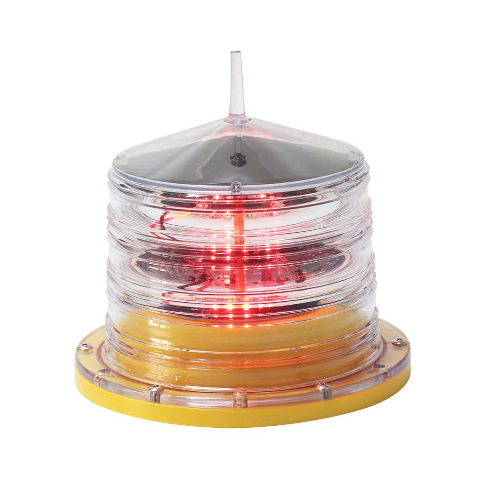 ICAO Red LED solar obstruction light for obstacle lighting beacon