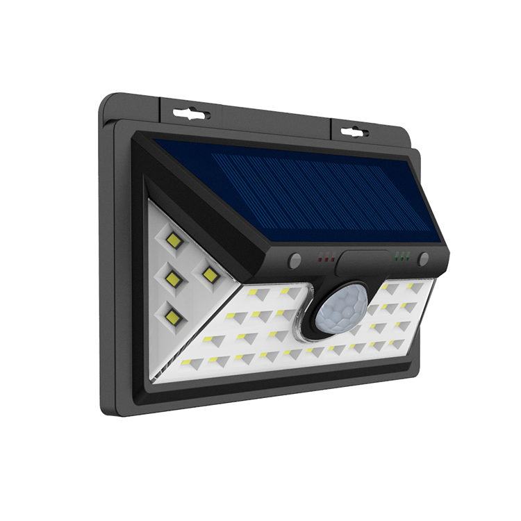 Garden Wall Lamp Powered Motion Sensor 24 Led Solar Light