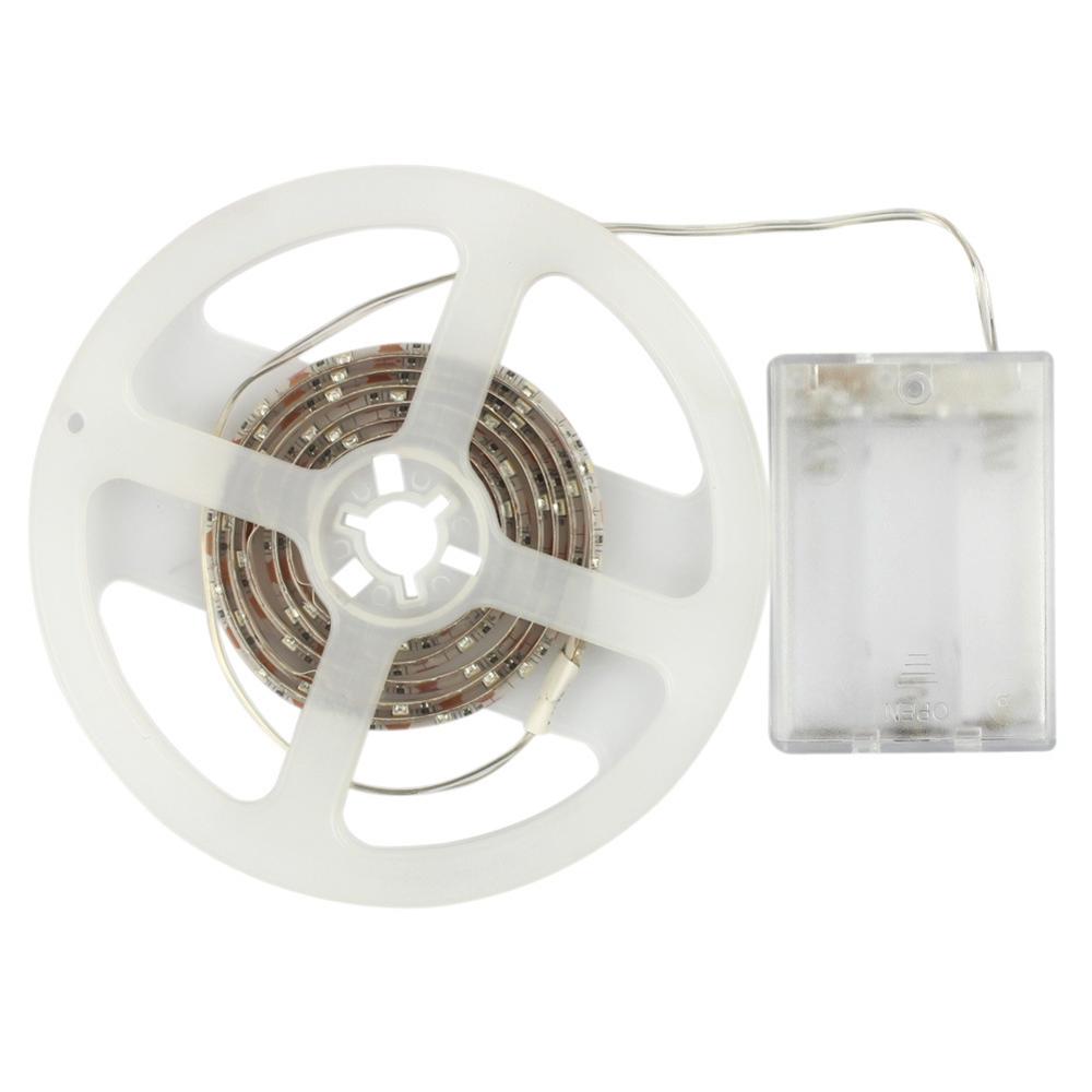 led strips 5v dc battery  5050 CE Rohs Motion Sensor battery powered led strip light 1M 60leds