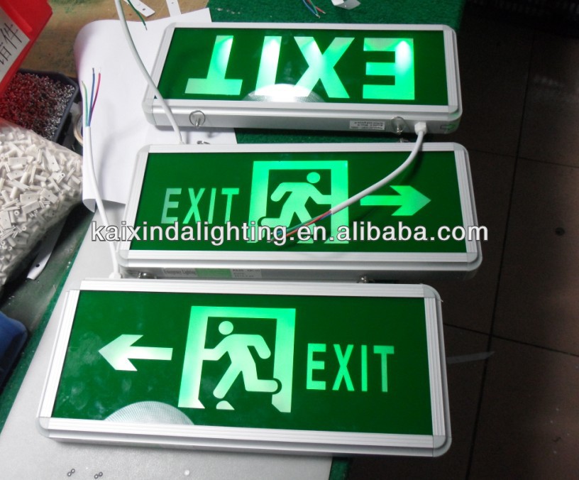 Green Colours Safety Emergency Stairs Lights Led Exit Sign