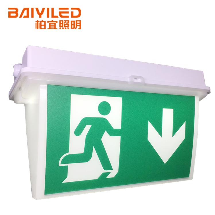 Double Sided Ceiling Mounted Led Glow The Dark Art Deco Exit Sign
