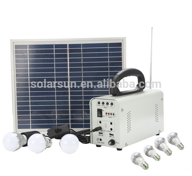 Hot Sell solar home light system 10W, solar panel system 10W, solar power generator 10W