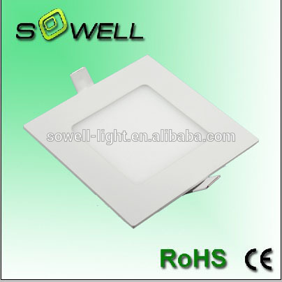 85-265V 6W 2835SMD 6000K 120*120*23mm Plastic+Aluminum indoor Square Recessed LED Panel lights