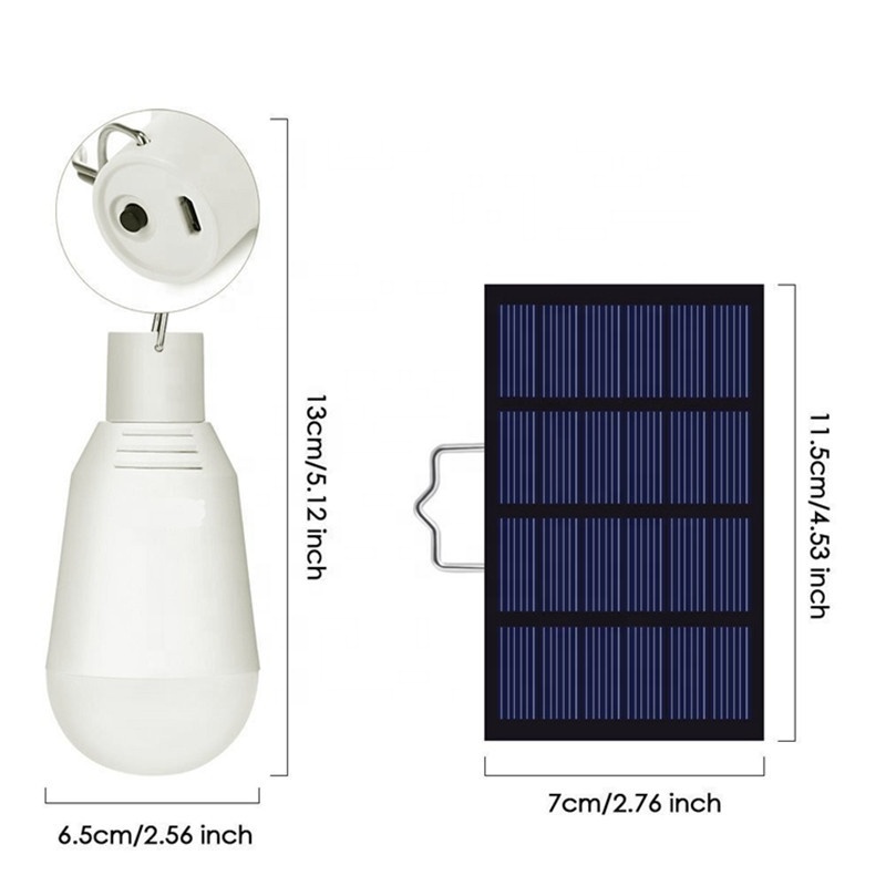Portable 160LM Solar Power Outdoor LED Bulb Light Waterproof LED Solar Panel Patio Light Camping Lantern Outdoor Camp Lamp