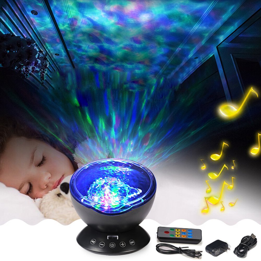 LED Starry Sky Lighting Night Light Projector for Kids with Music Speaker